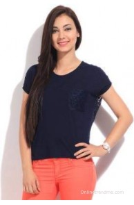 United Colors of Benetton Casual Short Sleeve Solid Women's Top